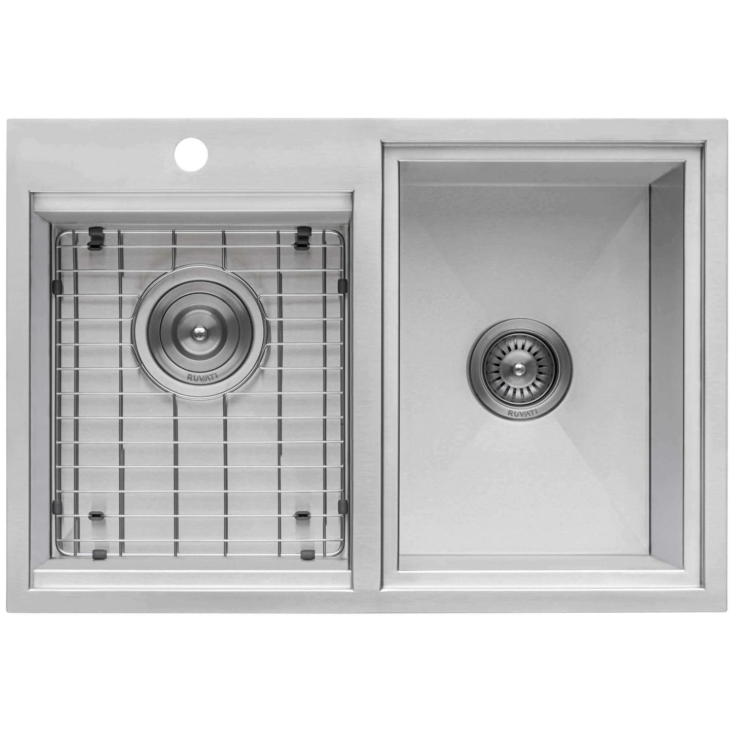 Ruvati Insulated Ice Chest and Outdoor Sink - Top View Showing Bottom Grid (Included)