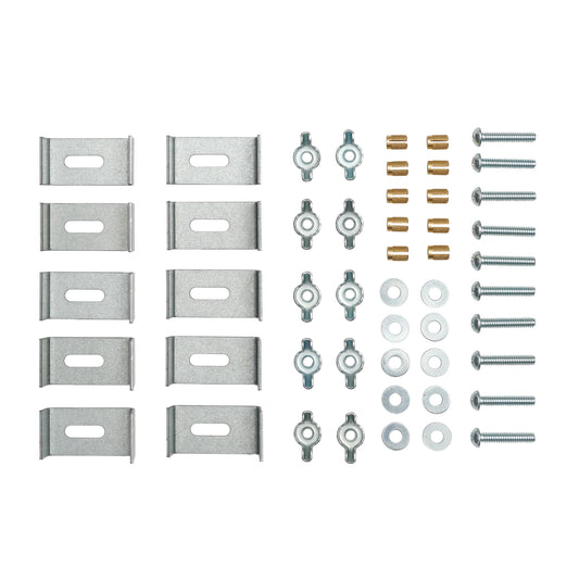 Sink Installation Clips - Set of 10 parts including stainless steel brackets and mounting hardware for BLANCO sinks.