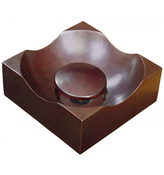 Thompson Coroneo II 12" Smooth Aged Copper Square Bathroom Sink - BSDC-1212BC