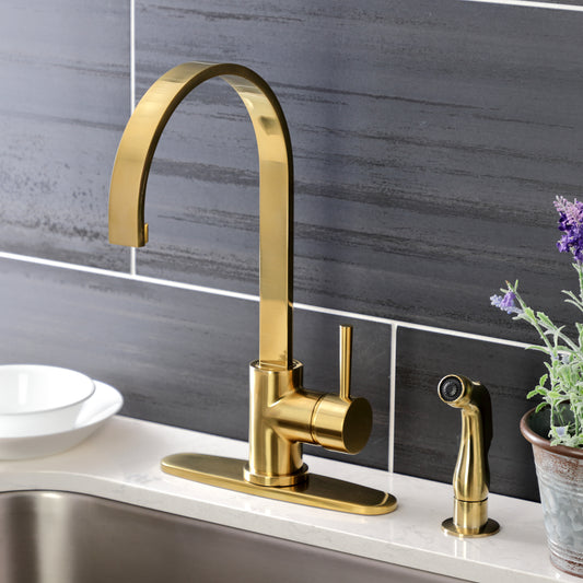 Kingston Brass LS8713DLSP Concord Kitchen Faucet with Side Sprayer