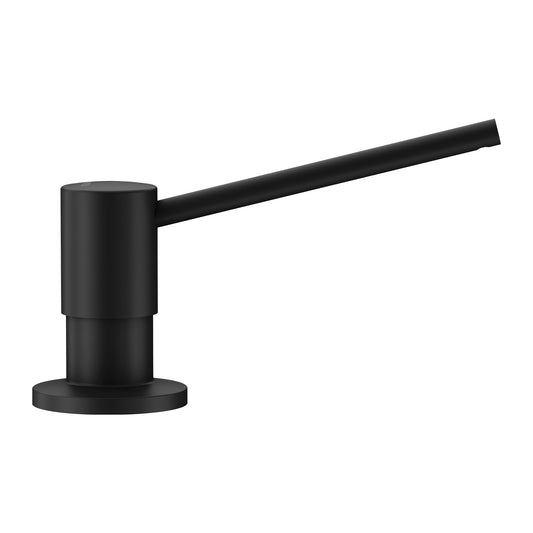 Torre Soap Dispenser - Anthracite showcasing its sleek design for coordinated kitchen workspace elegance.