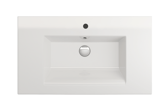 BOCCHI RAVENNA 32.25" Wall-Mounted Sink Fireclay 1-Hole With Overflow