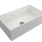 BOCCHI CONTEMPO 33" Step Rim With Integrated Work Station Fireclay Farmhouse Single Bowl Kitchen Sink with Accessories - White