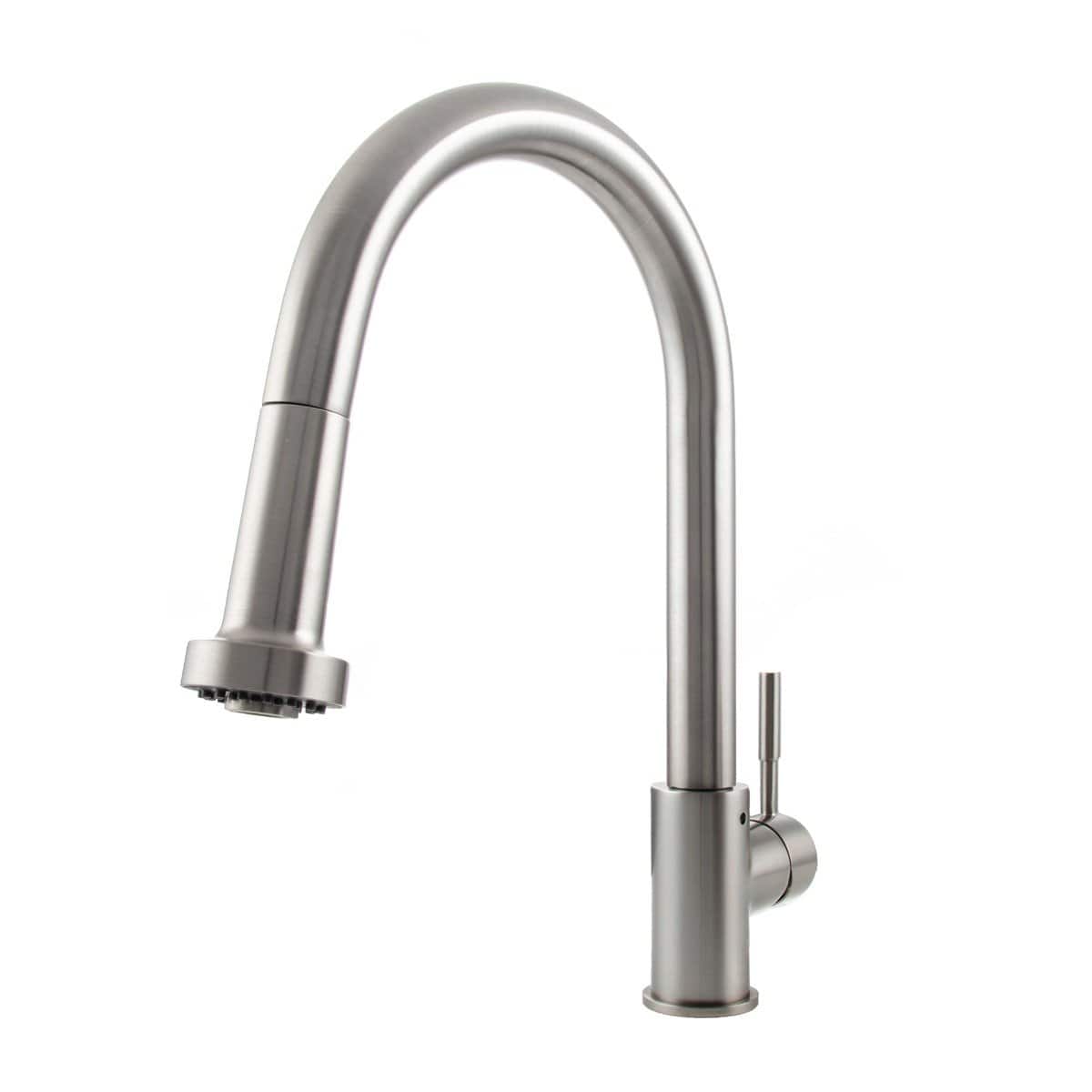 ZLINE Monet Kitchen Faucet with sleek stainless steel design and pull-down sprayer for modern kitchens.