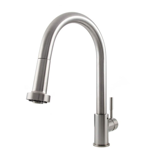 ZLINE Monet Kitchen Faucet with sleek stainless steel design and pull-down sprayer for modern kitchens.