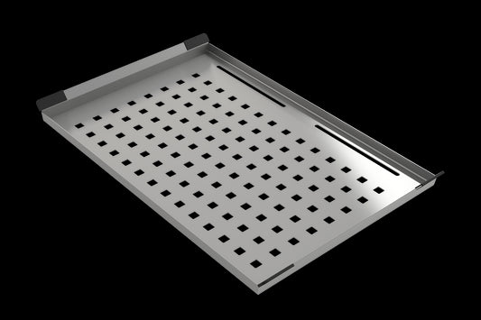 BOCCHI Stainless Steel Colander Tray with Black Silicone Handle Pads