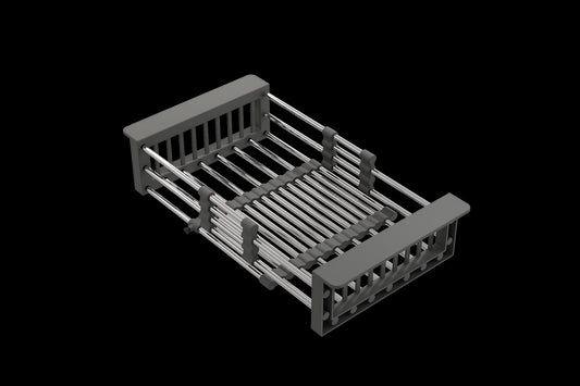 BOCCHI Expandable Colander, Stainless Steel with Gray Handles