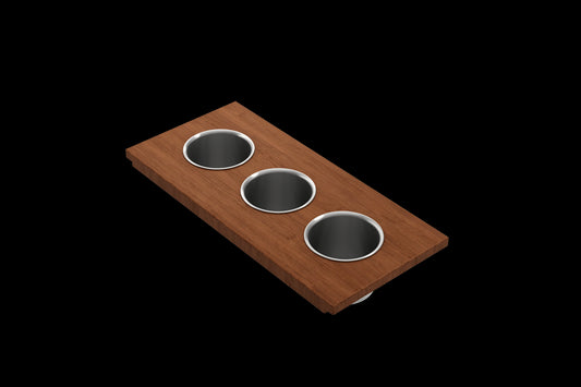 BOCCHI Prep Board Set for Workstation Sinks with 3 Round Stainless Steel Bowls 2320 0011