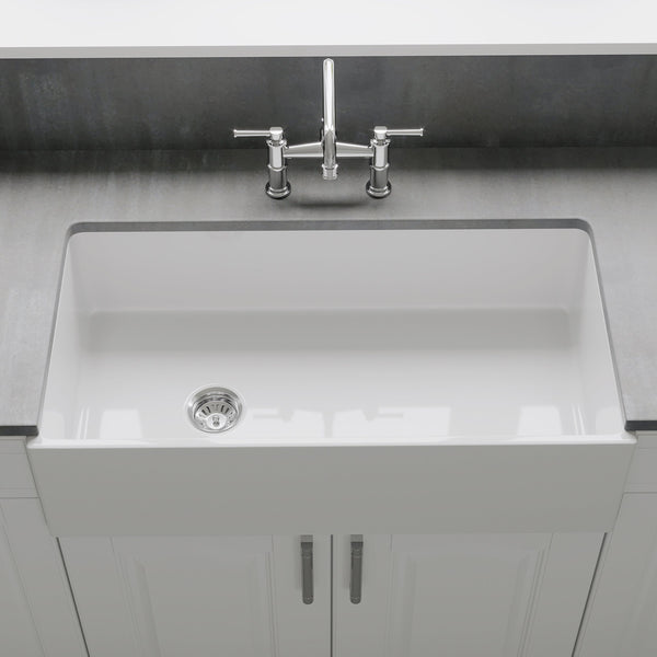 Crestwood 36 Modern Single Bowl Fireclay Sink