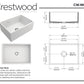 Crestwood 27" Modern Single Bowl Fireclay Sink