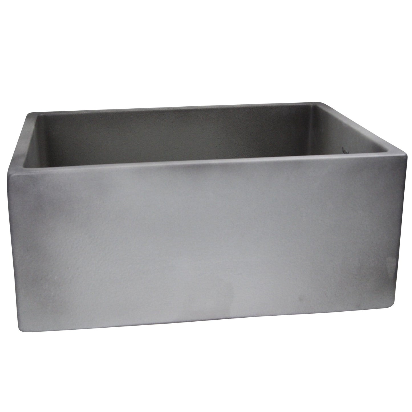 Nantucket 23" Fireclay Farmhouse with Concrete Finish - FCFS2418S-Concrete in sleek gray design.
