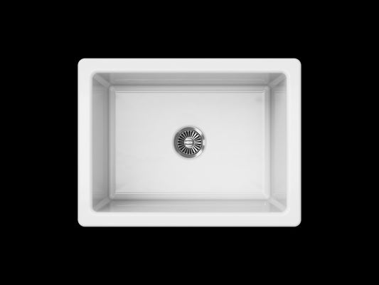 Piralla 24" Reversible Fireclay Sink in white