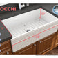 BOCCHI VIGNETO 33" Fireclay Farmhouse Single Bowl Kitchen Sink with Protective Bottom Grid and Strainer