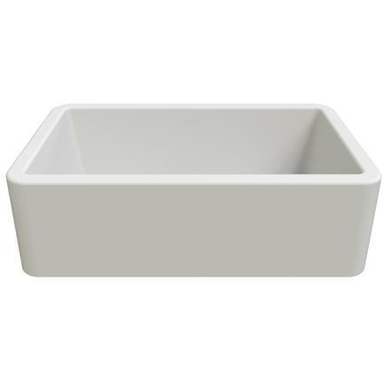 LaToscana Marmorin 33" Farmhouse Kitchen Sink front view in white showcasing authentic Italian design