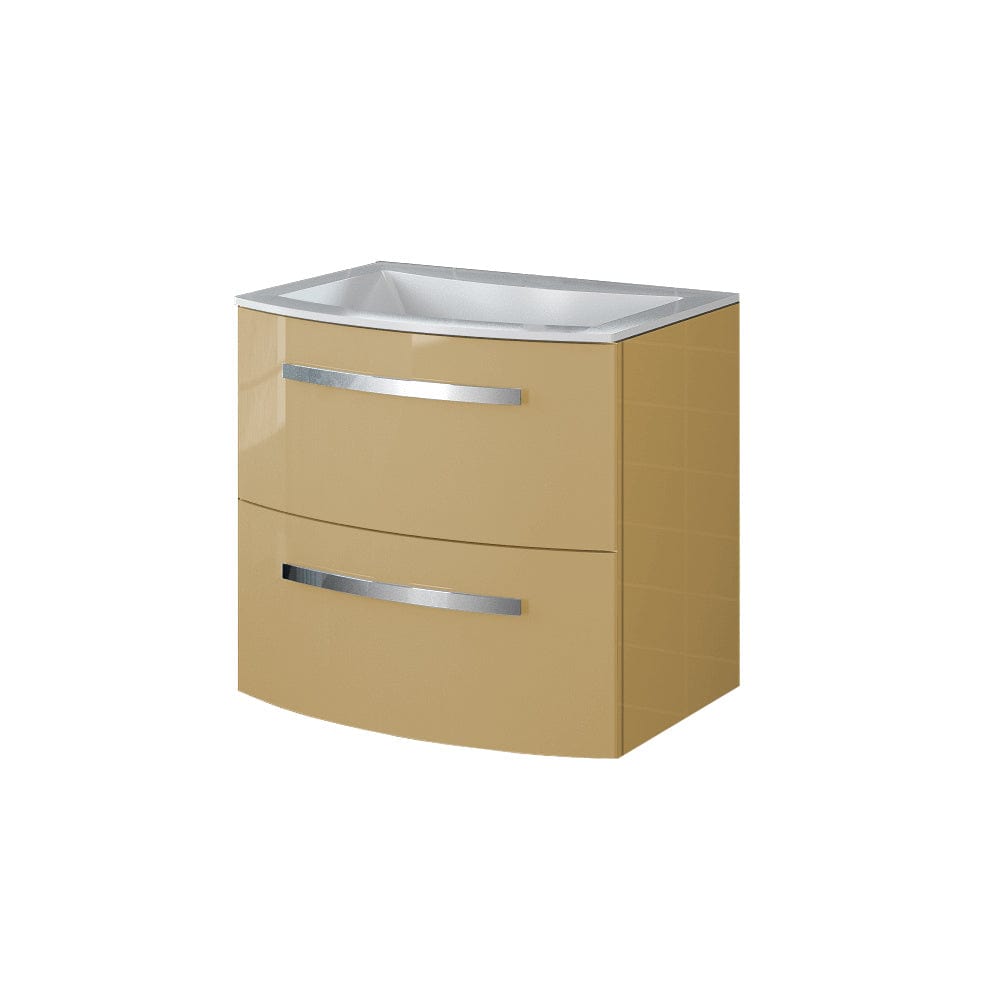 LATOSCANA PALIO 22" Wall Mounted Vanity Unit in sand color, front view showcasing its sleek design and modern finish.