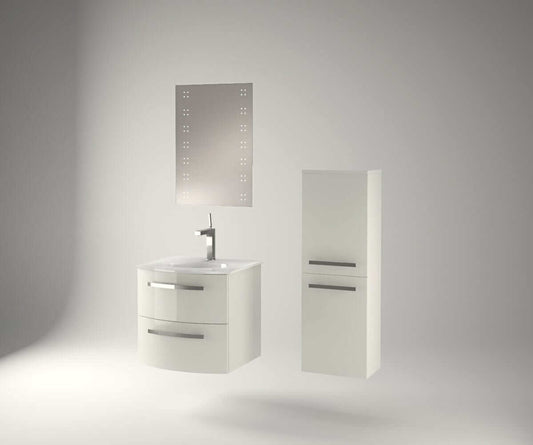 LATOSCANA PALIO 22" Wall Mounted Vanity Unit, front view, featuring a white finish with sleek design and dual drawers.