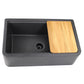 Nantucket 33" Reversible Workstation Granite Composite Apron Sink with Accessory Pack - PR3320-APS-BL