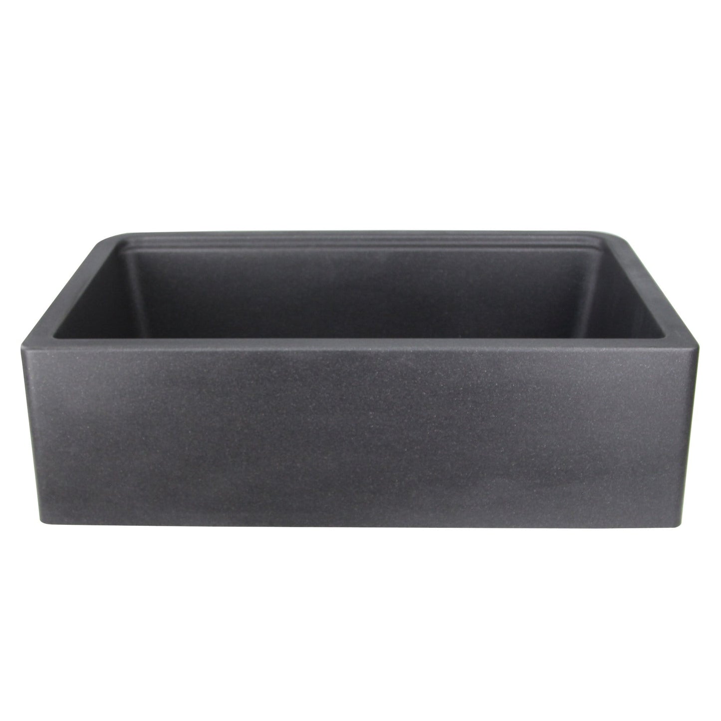 Nantucket 33" Reversible Workstation Granite Composite Apron Sink with Accessory Pack - PR3320-APS-BL in black metallic finish.