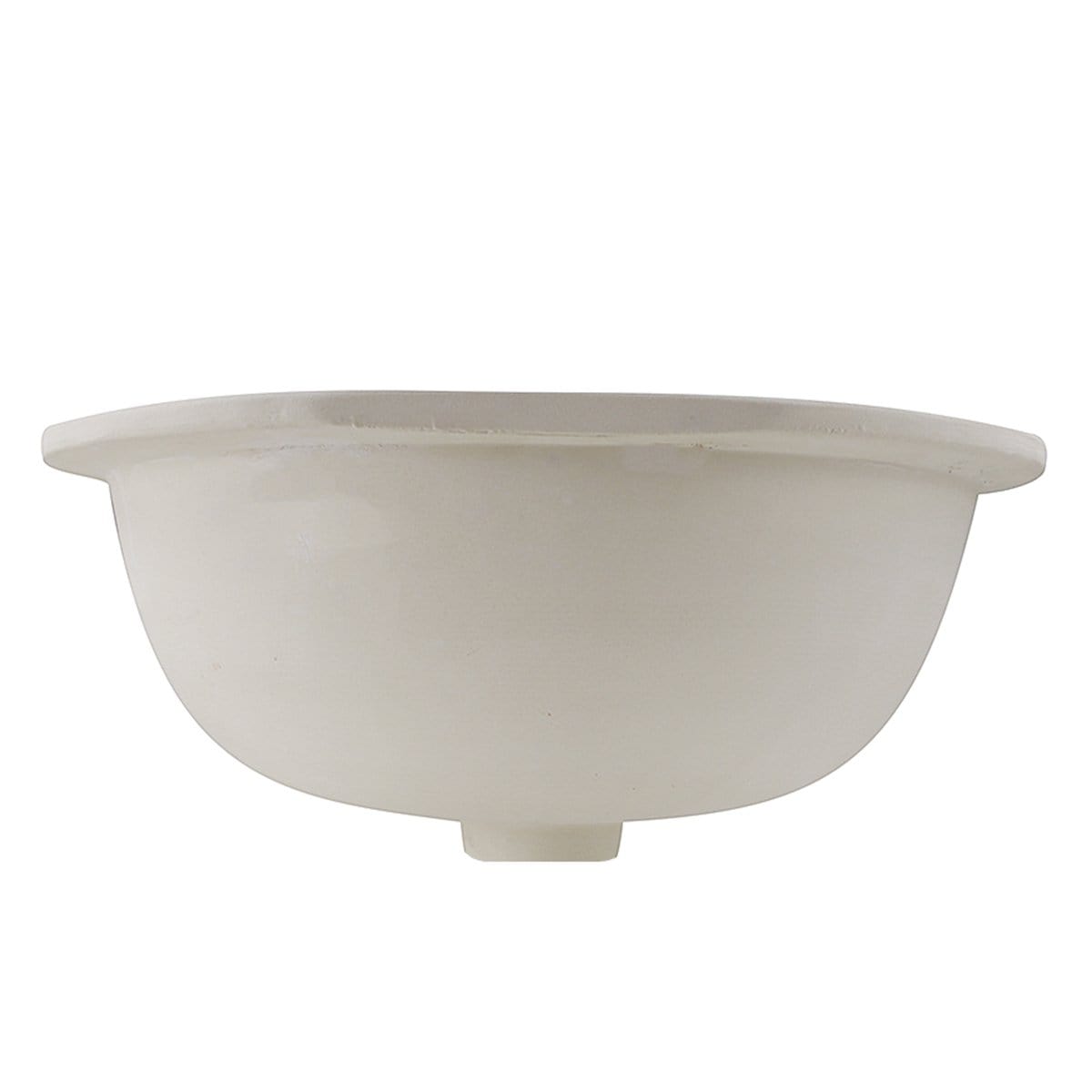 Nantucket Santorini Italian Fireclay Vanity Sink - RC78140M circular undermount sink in off-white color.
