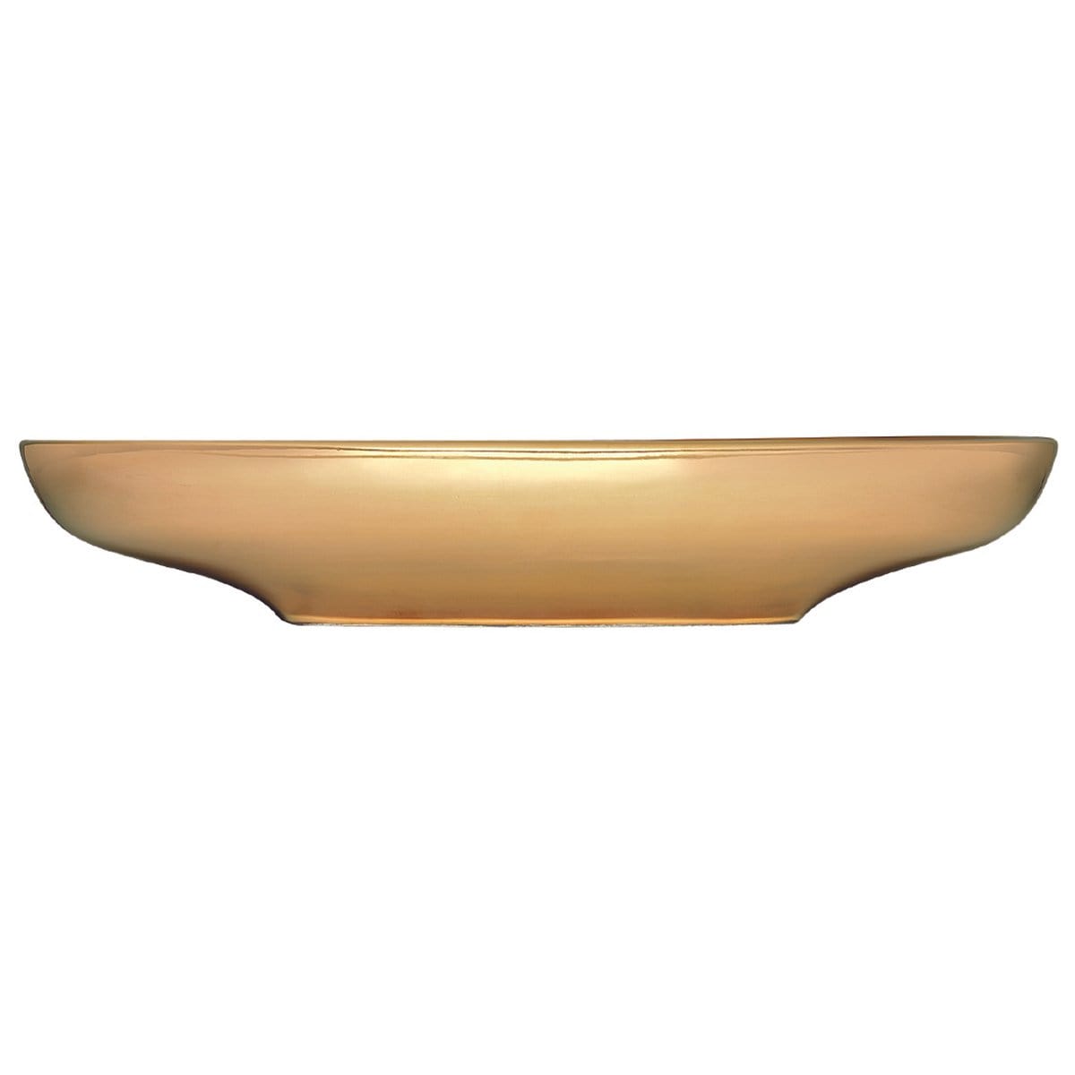 Nantucket Dubai Italian Fireclay Vanity Sink - RC79040G in luxurious 24K gold leaf finish, low profile vessel design.