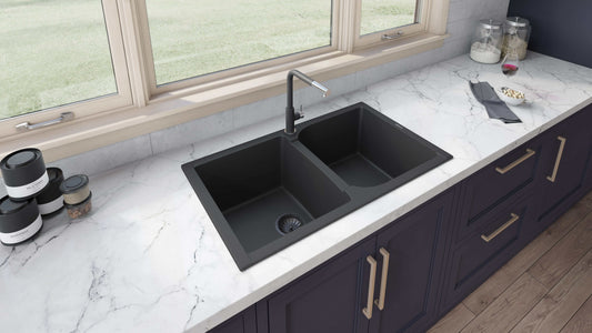 Ruvati epiGranite 34" Granite Composite Kitchen Sink RVG1319BK