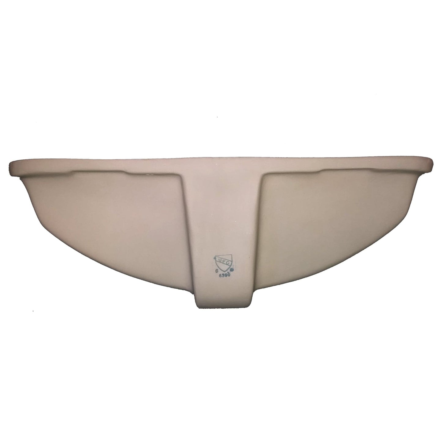 Nantucket 18" Undermount Ceramic Bathroom Sink UM-18x12-B in warm bisque finish, showcasing premium ceramic craftsmanship.
