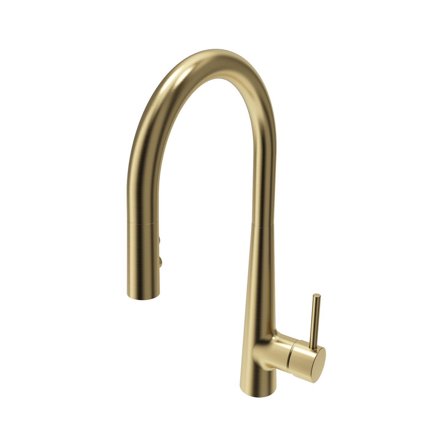 BOCCHI LUGANO 2.0 Pull-Down Kitchen Faucet in a sleek gold finish, showcasing modern design and functionality.