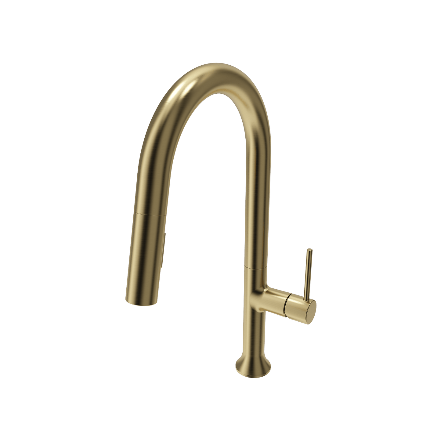 BOCCHI TRONTO 2.0 Pull-Down Kitchen Faucet in sleek gold finish, showcasing dual spray technology.