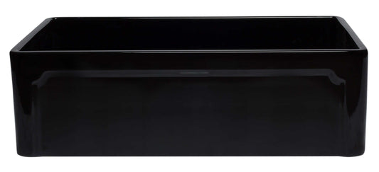ALFI 33" Black Reversible Single Fireclay Farm Kitchen Sink AB3320SB-BG