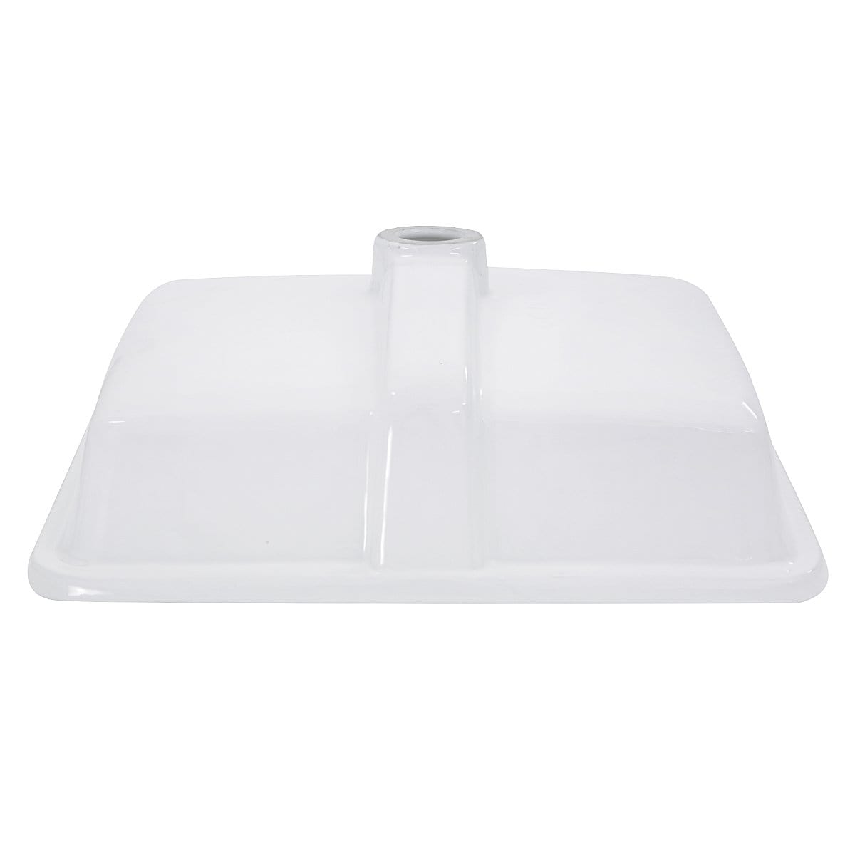 Nantucket 17" Undermount Ceramic Sink GB-17x13-W in white vitreous china finish, showcasing elegant rectangular design.