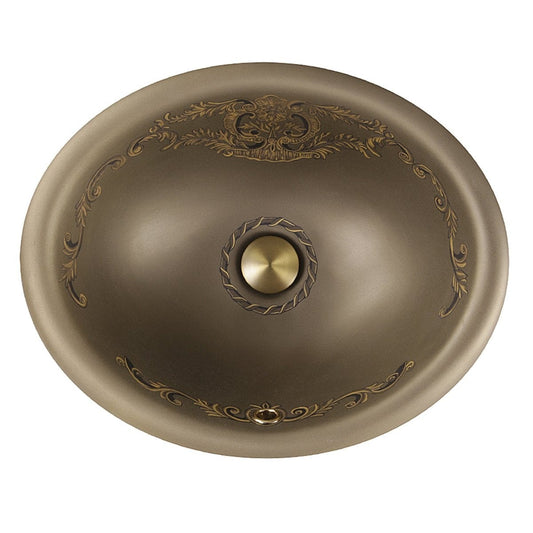 Nantucket St. Louis Italian Fireclay Vanity Sink - RC73240BHY with elegant design and bronze finish.