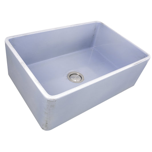 Nantucket 30" Farmhouse Fireclay Sink with Shabby Sugar Finish - FCFS3020S-ShabbySugar showcasing the interior basin.