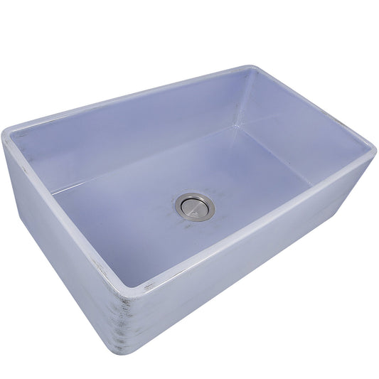 Nantucket 33" Farmhouse Fireclay Sink with Shabby Sugar Finish - FCFS3320S-ShabbySugar