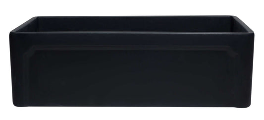 ALFI 33" Black Reversible Single Fireclay Farm Kitchen Sink AB3320SB-BM - Matte Black