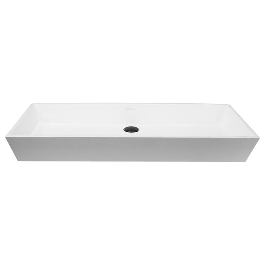 Nantucket Rectangle White Glacierstone Sink - NS-GSTR36