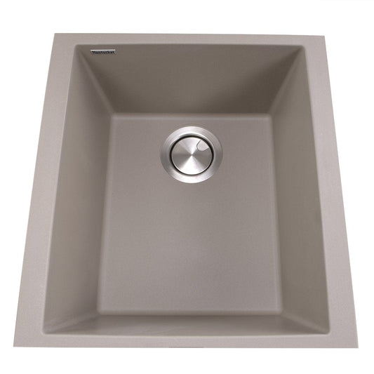Nantucket 17" Single Bowl Undermount Granite Composite Bar-Prep Sink Truffle - PR1716-TR
