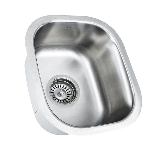 Nantucket 15" Rectangle Undermount Stainless Steel Bar/Prep Sink, 18 Gauge - NS1512 with elegant satin finish.