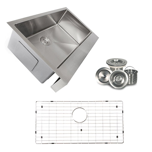 Nantucket EZApron33-5.5 Patented Design Pro Series Single Bowl Undermount Stainless Steel Kitchen Sink with 5.5" Apron Front - EZApron33-5.5 Front View
