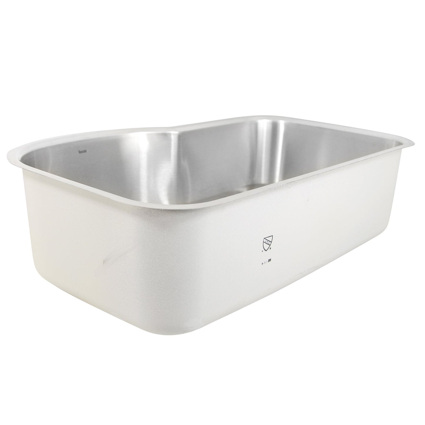 Nantucket Single Bowl Oblong Undermount Stainless Steel Kitchen Sink, 16 Gauge - MOBYXL-16 side view