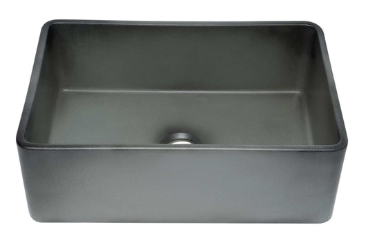 ALFI 30" Concrete Color Reversible Single Fireclay Farmhouse Kitchen Sink ABCO3020SB