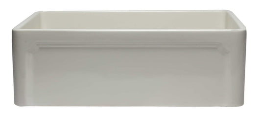 ALFI 30" Biscuit Reversible Single Fireclay Farm Kitchen Sink AB3020SB-B showcasing its elegant farmhouse design.