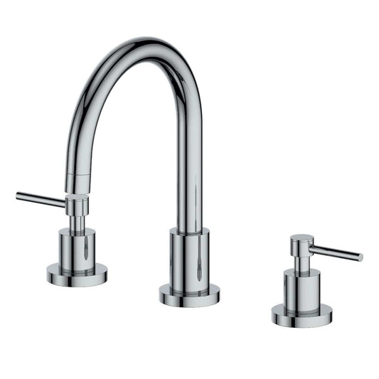 ZLINE Emerald Bay Bath Faucet in chrome finish with high-arc design and matching handles for a coastal-inspired bathroom.