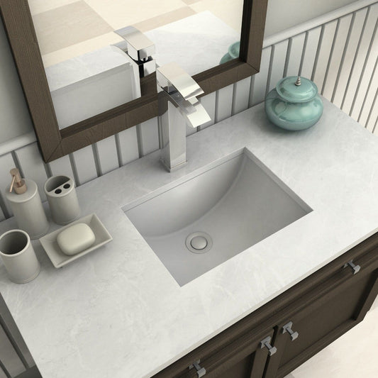 ZLINE Heavenly Bath Faucet in Chrome installed on a marble vanity with a modern sink and decorative toiletries.