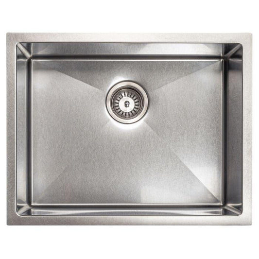 ZLINE Meribel 23" DuraSnow® Undermount Kitchen Sink SRS-23S top view showcasing its stainless steel finish and compact design.