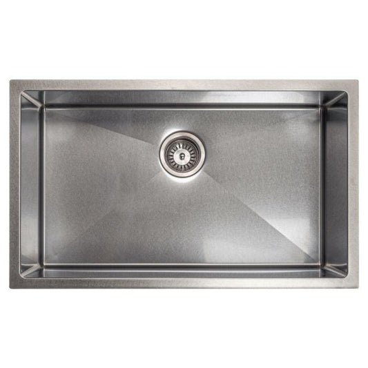 ZLINE Meribel 30" DuraSnow® Undermount Kitchen Sink SRS-30S overhead view showcasing stainless steel finish.