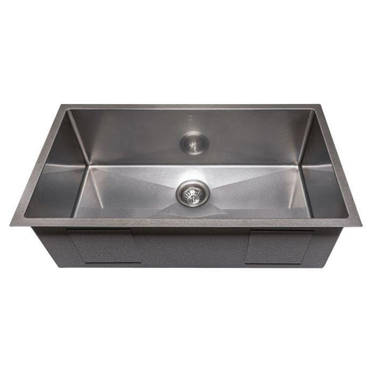 ZLINE Meribel 33" Undermount Single Bowl Sink in DuraSnow® Stainless Steel (SRS-33S)