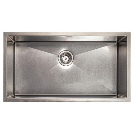 ZLINE Meribel 33" DuraSnow® Undermount Kitchen Sink SRS-33S in stainless steel, showcasing its single bowl design.