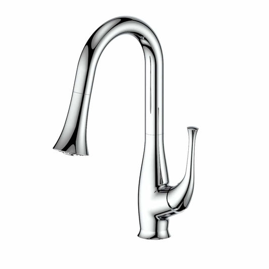 ZLINE Shakespeare Chrome Elegant Kitchen Faucet SHK-KF-CH showcasing its timeless and sophisticated design.