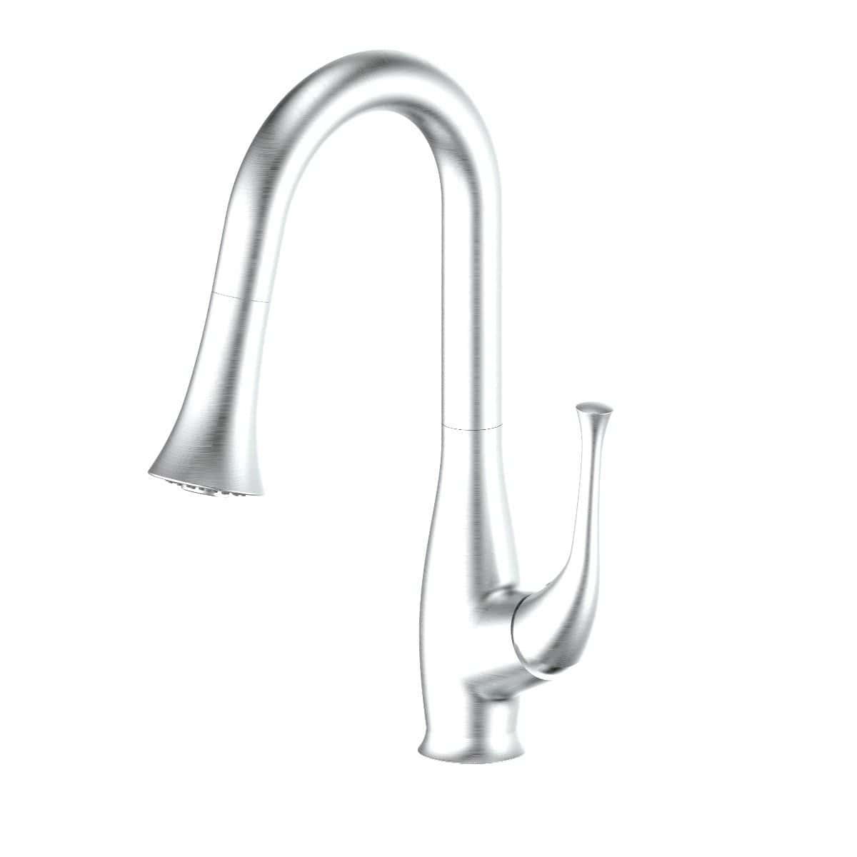 ZLINE Shakespeare Chrome Elegant Kitchen Faucet SHK-KF-CH with sleek design and elegant curves.