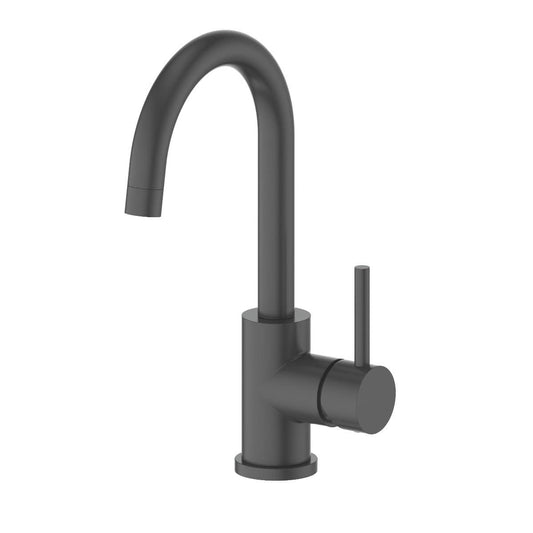 ZLINE Renoir Contemporary Kitchen Faucet REN-KF-CH in sleek black finish with minimalist design.